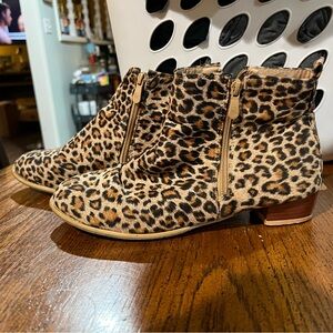 Leopard Print Ankle Boots